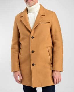 Cardinal Of Canada Sutton Wool Single-breasted Coat in Black for Men