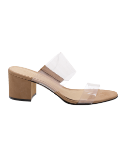 Schutz Victorie Vinyl Dual Band Slide Sandals Neiman Marcus