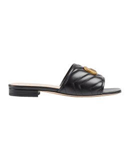 Gucci Blondie Medallion Thong Sandals, Black, Women's, 39EU, Sandals Thongs & Flip Flops