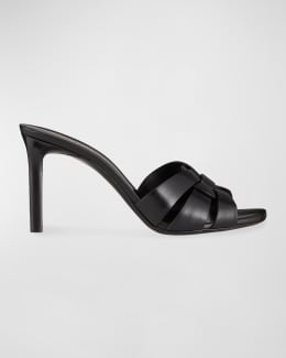サンダル・ミュール JIMMY CHOO Skye printed leather sandals JIMMY CHOO Skye 70 Black Leopard Print Leather Mules New And