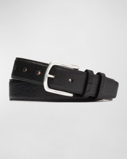 Ralph Lauren Purple Label Men's Leather RL-Logo Belt