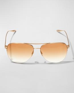 Barton Perreira Brown sully Gradient Aviator Sunglasses originally $630 Barton Perreira Sully Aviator Titanium Sunglasses | Neiman  main image 3
