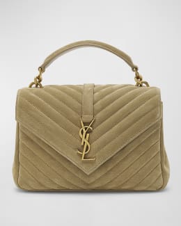 Saint Laurent | カレッジ ミニ チェーンショルダーバッグ Saint Laurent College Mini Chain Shoulder Bag in Suede