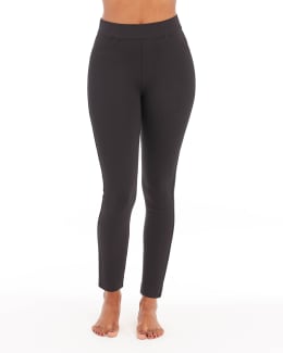 spanx by sara blakely leggings small compression black white sides