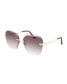 C DE RIMLESS GEOMETRIC FRAME SUNGLASSES CT0902S IN METAL AND ACETATE main image 0