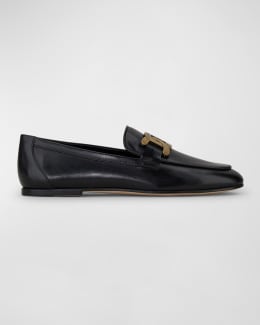 Tod's Calfskin Lug-Sole Penny Loafers | Neiman Marcus