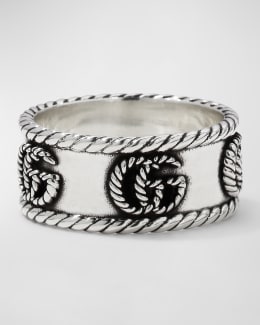 Gucci Ghost 6mm Sterling Silver Ring | Neiman Marcus