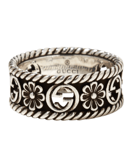 Gucci Blind for Love 5mm Sterling Silver Band Ring | Neiman Marcus