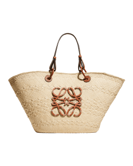 Loewe x Paula's Ibiza Anagram Raffia Pochette Crossbody Bag