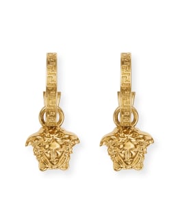 ピアス VERSACE FW25 LOGO HOOP EARRINGS (1019656 1A006203J000) Versace Logo Hoop Earrings | VERSACE US
