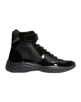 Patent leather prada sneakers discount