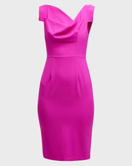 Spanx Leather-Like Combo Fitted Dress | Neiman Marcus