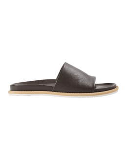 Bruno Magli Men's Magnus Woven Leather Pool Slide Sandals | Neiman Marcus