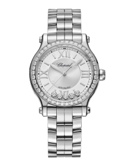 Chopard 18K Happy Sport Blue Sapphire & Diamond Watch Full Set – ASSAY