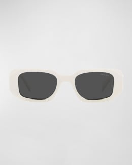 Prada Logo Acetate Oval Sunglasses | Neiman Marcus