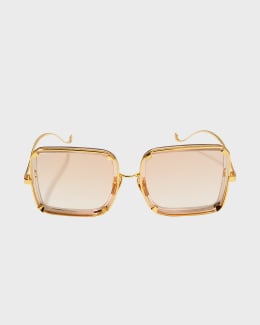 Anna-Karin Karlsson Crystal Boo Black Titanium Aviator Sunglasses ...
