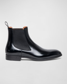 Santoni Men s Easy Leather Chelsea Boots Neiman Marcus