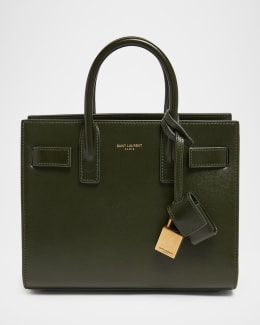 Saint Laurent Mini YSL Cube Leather Top-Handle Bag | Neiman Marcus