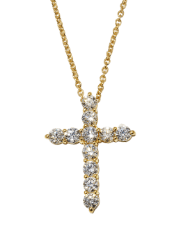 18K Real Gold Plated Diamond Cross Necklace – Cutethingscommin