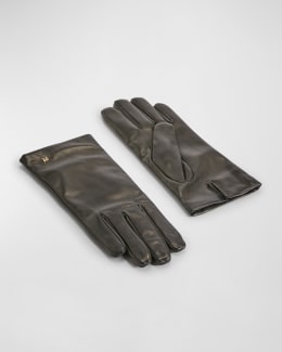 関税送料込★Saint Laurent アビエイターグローブ Saint Laurent Aviator Strappy Leather Gloves | Neiman Marcus