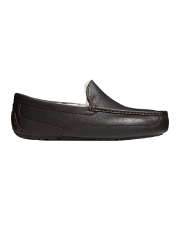 UGG Men's Ascot Water-Resistant Leather Slippers | Neiman Marcus