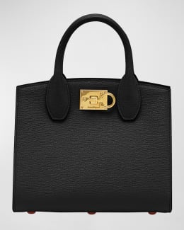 Ferragamo Studio Bag Small Leather Satchel | Neiman Marcus