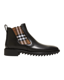 Burberry Men s Patent Leather Chelsea Boots Neiman Marcus