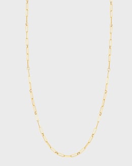 Roberto Coin Yellow Gold Paperclip Chain Necklace