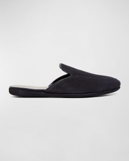 UGG Men s Scuff Leather Mule Slippers w Wool Lining Neiman Marcus