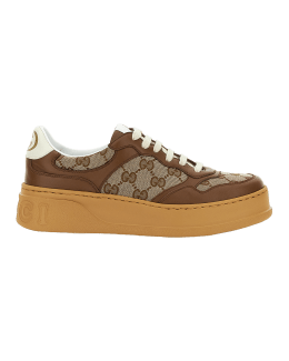 Gucci GG Canvas Low-Top Platform Sneakers | Neiman Marcus