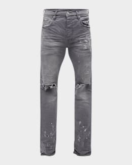 PURPLE Men's P001 Light Dirty Wax Skinny Jeans | Neiman Marcus