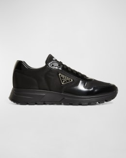 スニーカー Prada Black Napa Leather Sneakers Prada Men's Americas Cup Napa Leather Low-Top Sneakers