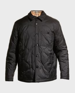 BURBERRY ジャケット Reversible Quilted Nylon Overshirt in Black/sand - Men