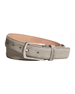 ZEGNA Men's Suede Leather Belt | Neiman Marcus