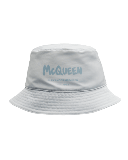 Fendi Men's Logo-Embroidered Cotton-Blend Bucket Hat | Neiman Marcus