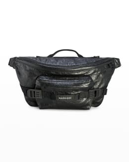 Balenciaga Men's Army Leather Belt Bag | Neiman Marcus
