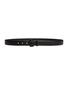 Saint Laurent YSL Moc-Croc Skinny Belt | Neiman Marcus