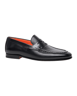 Santoni Moca penny loafers - Black