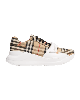 Burberry vintage check hotsell cotton sneakers mens