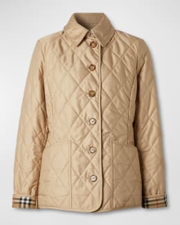 Burberry Roxby Quilted Hooded Coat | Neiman Marcus