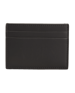 CHRISTIAN LOUBOUTIN Studded Full-Grain Leather Cardholder for Men