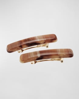 France Luxe Mini Classic Rectangle Barrettes, Set of 2 | Neiman Marcus France Luxe Mini Classic Rectangle Barrettes, Set of 2 | Neiman Marcus