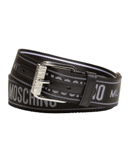 MCM Reversible M Buckle Monogram Belt Denim, $295, Neiman Marcus