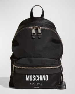【高知インター店】 Projection Men's Moschino Print Backpack Multi-Zip Nylon バッグパック+リュック