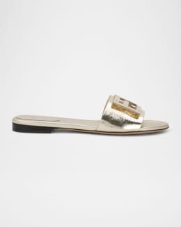 Miu Miu Quilted Leather Flat Slide Style | Neiman Marcus