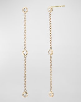 Zoe Lev Jewelry Triple Bezel Diamond Drop Earrings Neiman Marcus