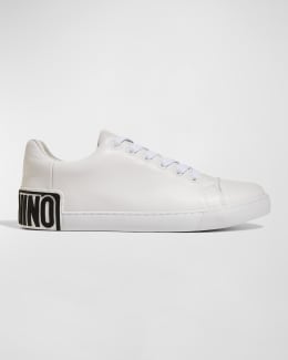 Dolce&Gabbana Men's Portofino Calf Leather Low-Top Sneakers | Neiman Marcus