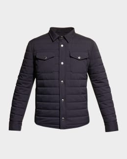 Emporio Armani Men's Zigzag Quilted Down Jacket | Neiman Marcus