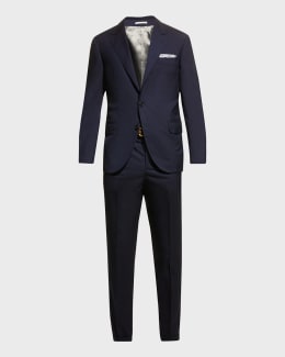 Brunello Cucinelli Men's Striped Wool Suit | Neiman Marcus