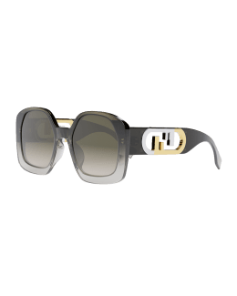 OVERSIZED FF DIAMONDS SQUARE FRAME SUNGLASSES FE40181 IN ACETATE